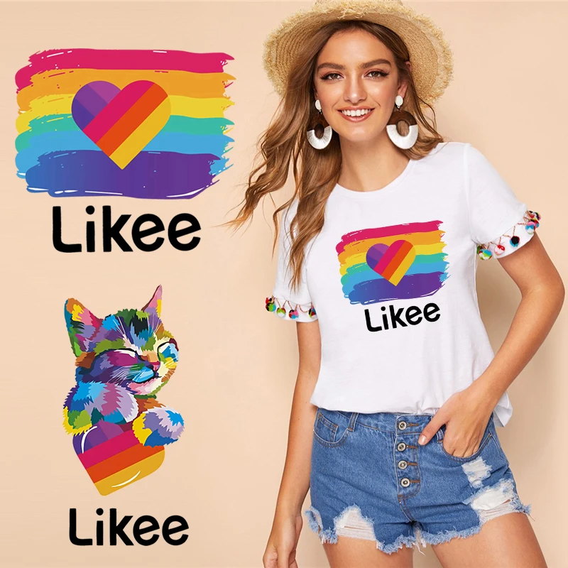 Likee app Funny Heart Heat Transfers Sticker On Clothes DIY Patch A-level Washable Iron On Patches For Clothing T-Shirt Decor
Likee app Funny Heart Heat Transfers Sticker On Clothes DIY Patch A-level Washable Iron On Patches For Clothing T-Shirt Decor