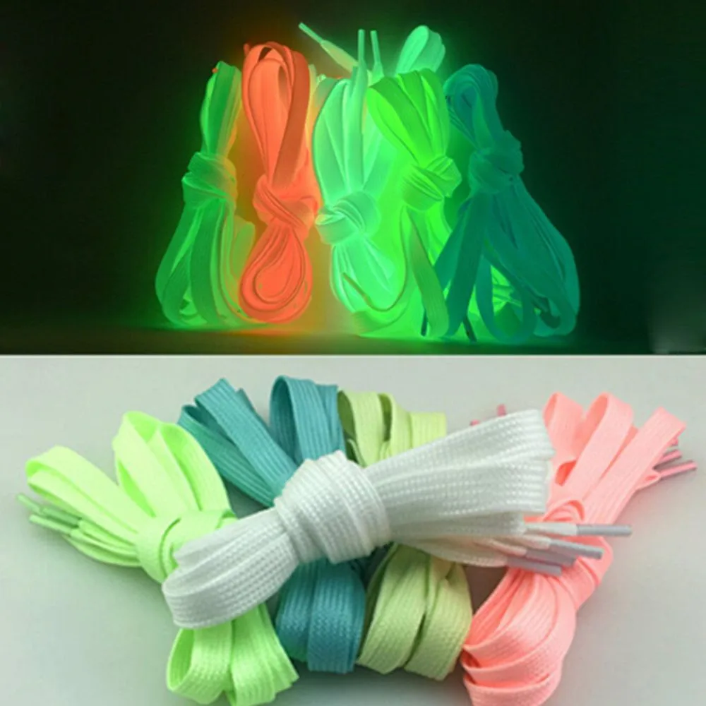 New Fashion Luminous Shoelaces Athletic Sport Flat Canvas Shoe Laces Glow In The Dark Night Color Fluorescent Shoelace
New Fashion Luminous Shoelaces Athletic Sport Flat Canvas Shoe Laces Glow In The Dark Night Color Fluorescent Shoelace