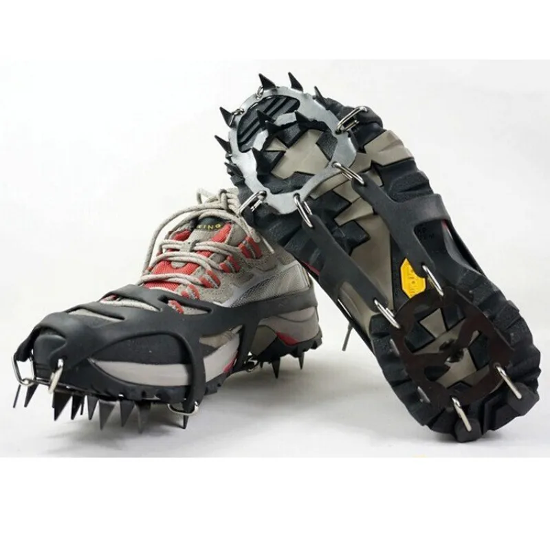 18 Teeth Climbing Crampons for outdoor winter Walk Ice Fishing Snow Shoes Antiskid Shoes Manganese Steel Shoe Covers 
18 Teeth Climbing Crampons for outdoor winter Walk Ice Fishing Snow Shoes Antiskid Shoes Manganese Steel Shoe Covers