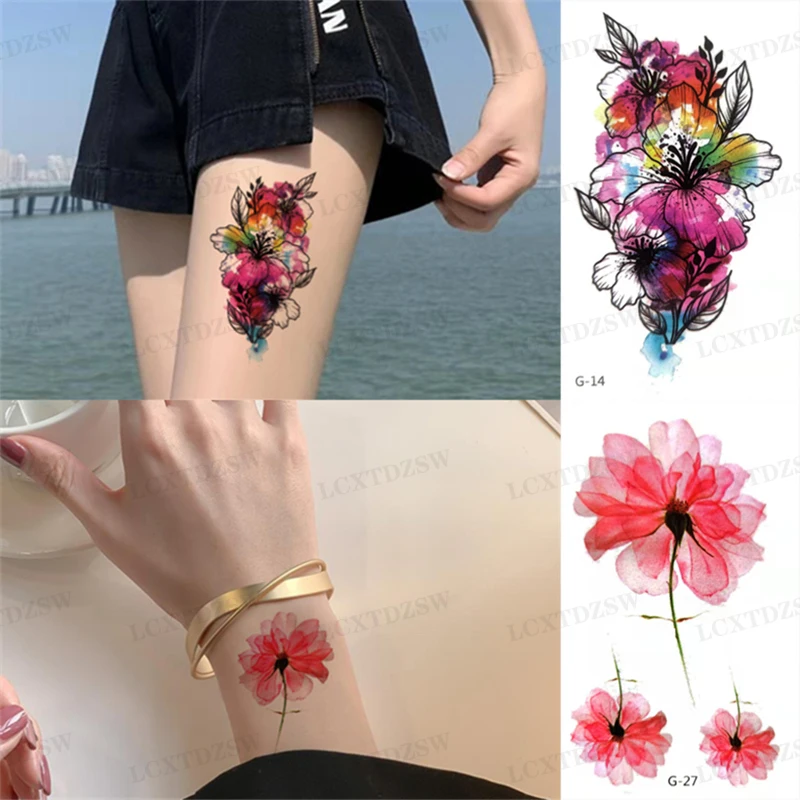 2 Pcs Flower Temporary Waterproof Tattoo Stickers For Women Arm Leg Clavicle Body Art Fake Tattoos Decals Small Size 9.7*5.7CM
2 Pcs Flower Temporary Waterproof Tattoo Stickers For Women Arm Leg Clavicle Body Art Fake Tattoos Decals Small Size 9.7*5.7CM