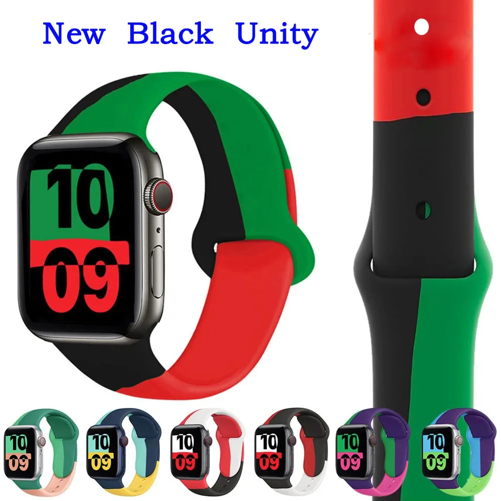 Soft Silicone Strap For Apple Watch 6 Band 44MM 40MM 42MM 38MM Black Unity Rubber Watchband Strap For iWatch Series SE 5 4 3 2 1
Soft Silicone Strap For Apple Watch 6 Band 44MM 40MM 42MM 38MM Black Unity Rubber Watchband Strap For iWatch Series SE 5 4 3 2 1
