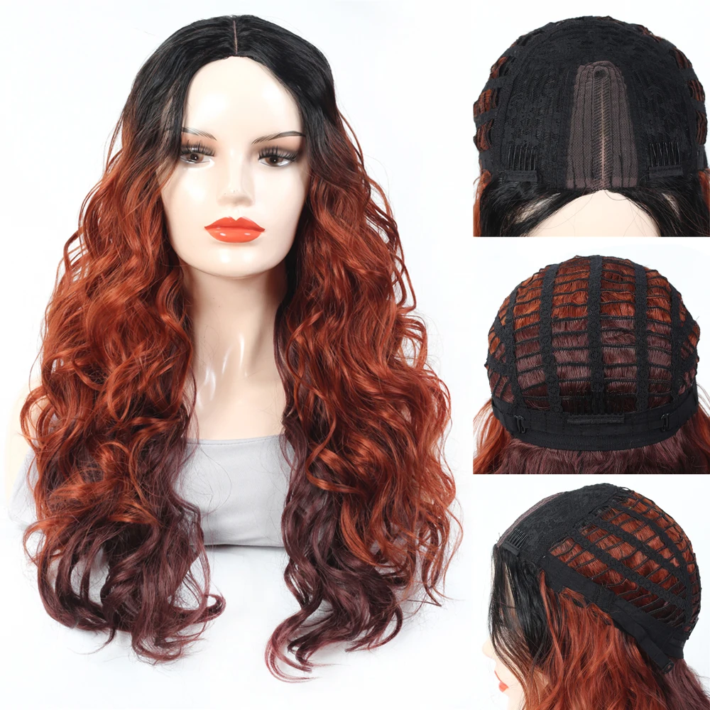 Synthetic U Part Lace Wig For Black Women Long Curly Ombre Burgundy Red Color Hair Wig With Narutal Hairline Middle Part X-TRESS
Synthetic U Part Lace Wig For Black Women Long Curly Ombre Burgundy Red Color Hair Wig With Narutal Hairline Middle Part X-TRESS