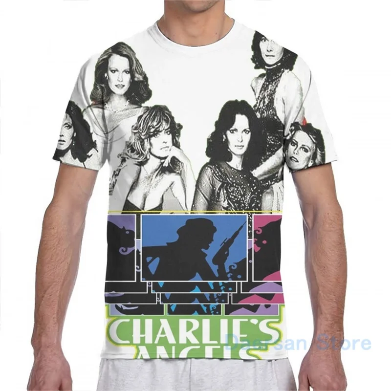 Charlies angels для мужчин футболка женщин со сплошным принтом Модная девочек топы