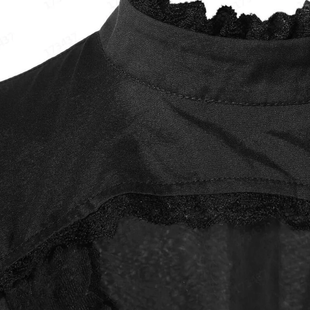 New Vintage Elegant Lace Up Goth Retro Party Dresses Women Gothic Punk Dress Long Flare Sleeve Sexy Black Mesh Sawing Dress
New Vintage Elegant Lace Up Goth Retro Party Dresses Women Gothic Punk Dress Long Flare Sleeve Sexy Black Mesh Sawing Dress