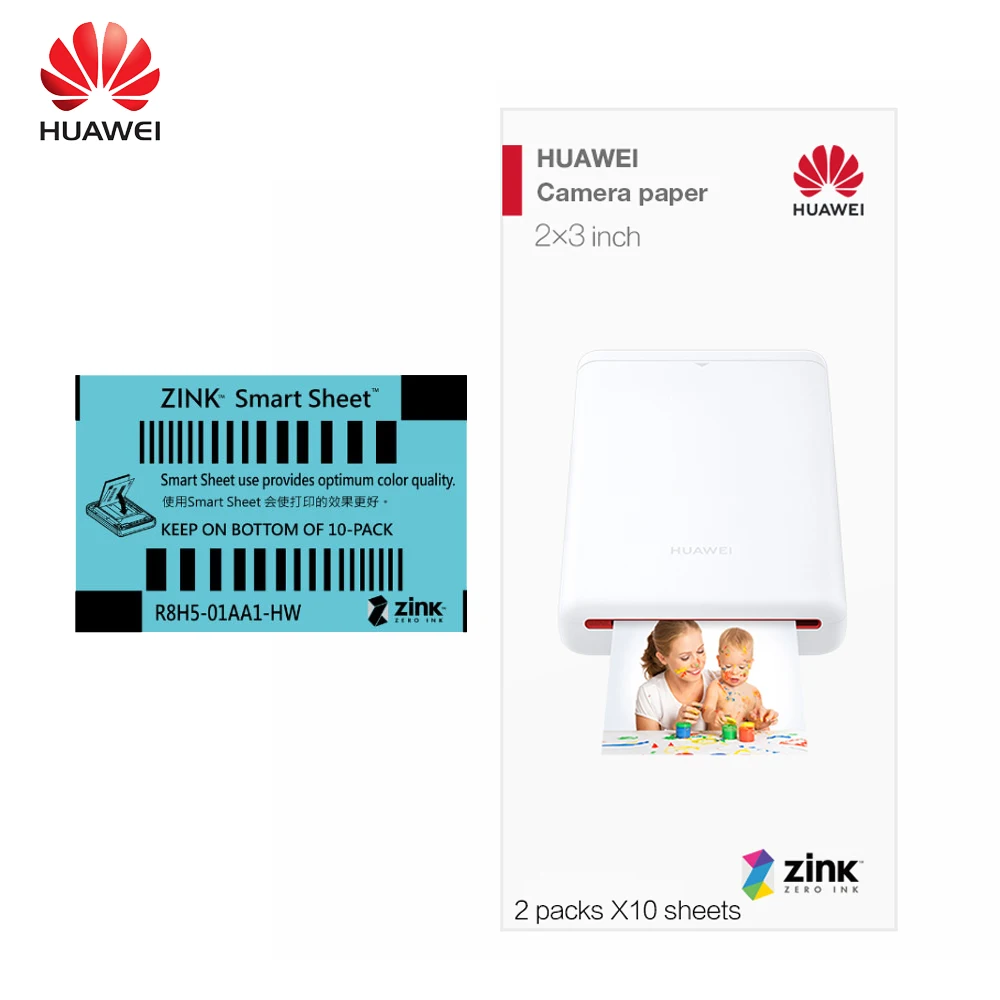 Пастельная фотобумага HUAWEI 2*10 листов карманная для фотопринтер|Фотобумага| |