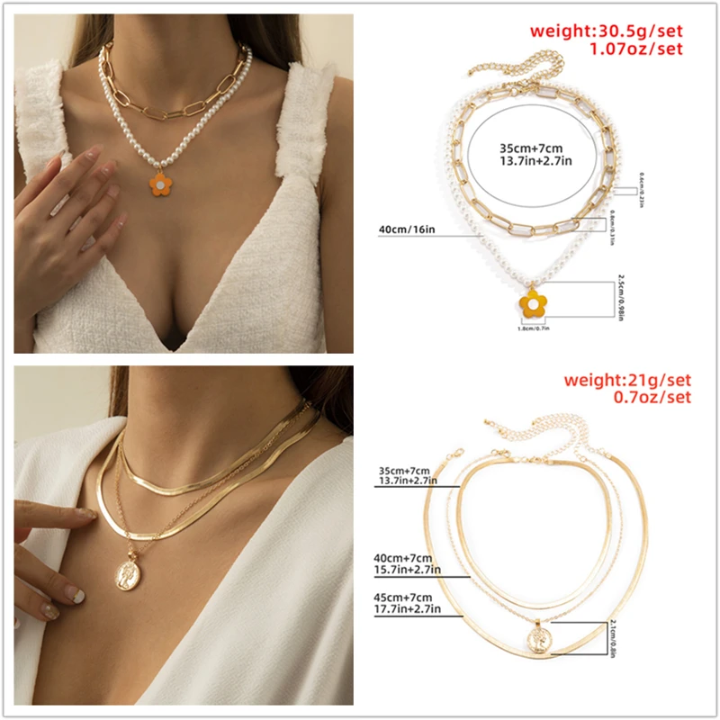 Neacklaces Jewelry Portrait Medal Pendant Retro Pastoral Flower Women Pearl Geometric Multi-layered Metal Chain Clavicle Chain
Neacklaces Jewelry Portrait Medal Pendant Retro Pastoral Flower Women Pearl Geometric Multi-layered Metal Chain Clavicle Chain