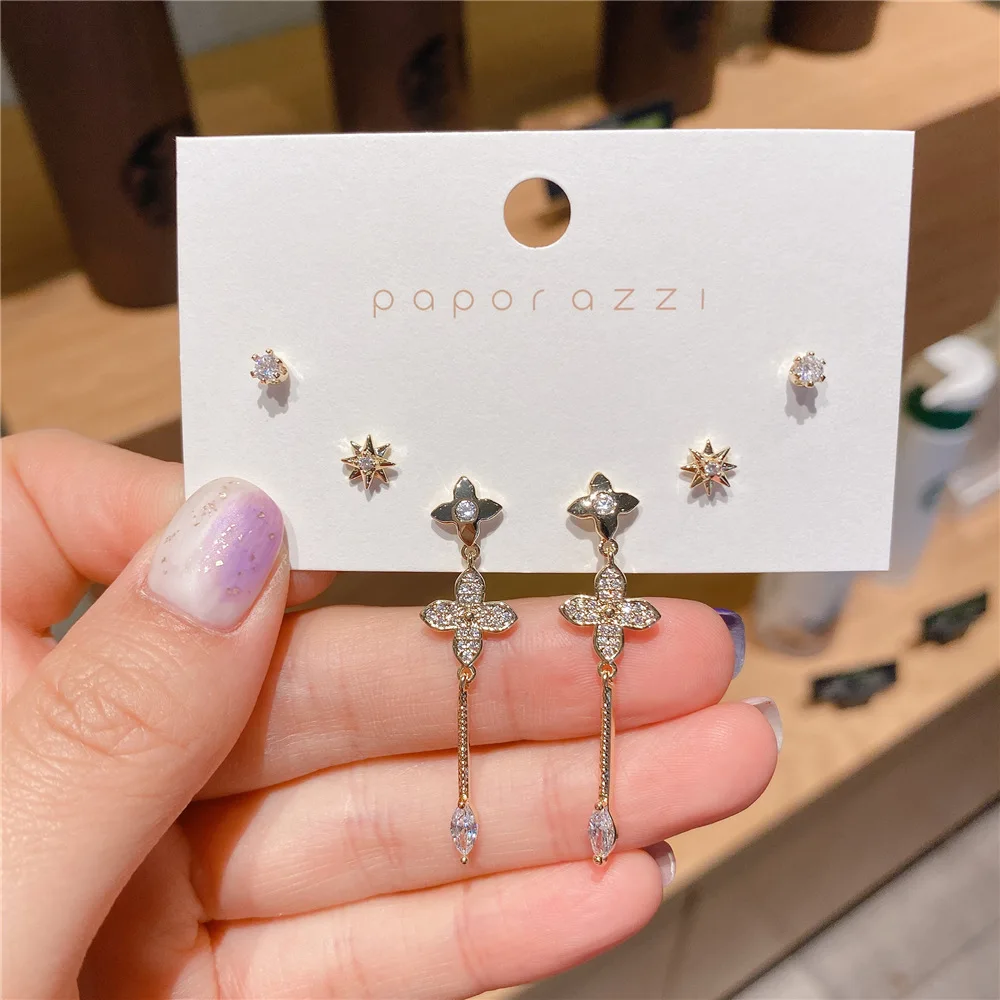 925 Silver Stud Earrings Women's Three Pairs Ins Style Earrings Dignified Flowers Korean Earrings Set Wholesale Gift
925 Silver Stud Earrings Women's Three Pairs Ins Style Earrings Dignified Flowers Korean Earrings Set Wholesale Gift