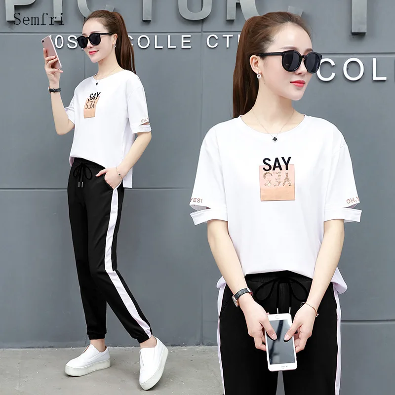 Semfri 2020 New Sports Women's Suits Female Summer Plus Size Fashion Tracksuit Loose Style Lady Casual Two Piece Set
Semfri 2020 New Sports Women's Suits Female Summer Plus Size Fashion Tracksuit Loose Style Lady Casual Two Piece Set