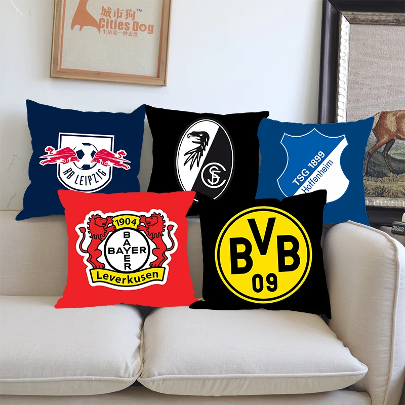 

Футбольный клуб логотип, домашний декор, подушка, подушки для дивана, наволочки, льняная квадратная подушка с цифровой печатью