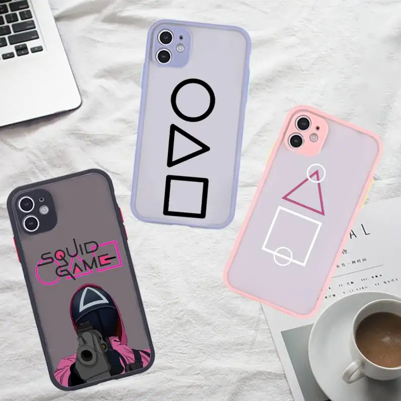 Squid Game Korean TV Phone Case For iPhone 12 11 Mini Pro XR XS Max 7 8 Plus X Matte transparent Gray Back Cover
Squid Game Korean TV Phone Case For iPhone 12 11 Mini Pro XR XS Max 7 8 Plus X Matte transparent Gray Back Cover