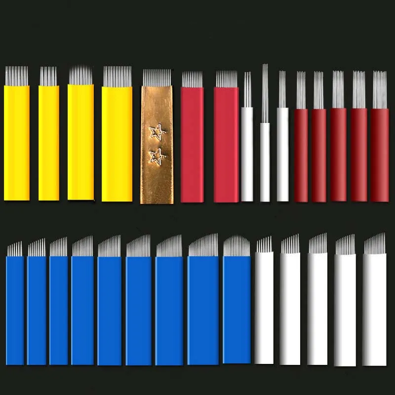 50 Pcs 0.20mm Microblading Needles 12U /14 U/16U/18u/ 21u Shape for Microblading Embroidery Pen Pernement Makeup Machine
50 Pcs 0.20mm Microblading Needles 12U /14 U/16U/18u/ 21u Shape for Microblading Embroidery Pen Pernement Makeup Machine