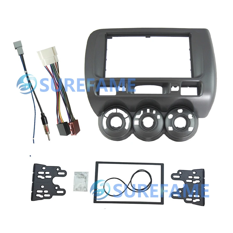 Двойная Din радиоприемная антенна для Honda Jazz Fit 2002 2008 (левое колесо) Facia Plate Face Dash Kit