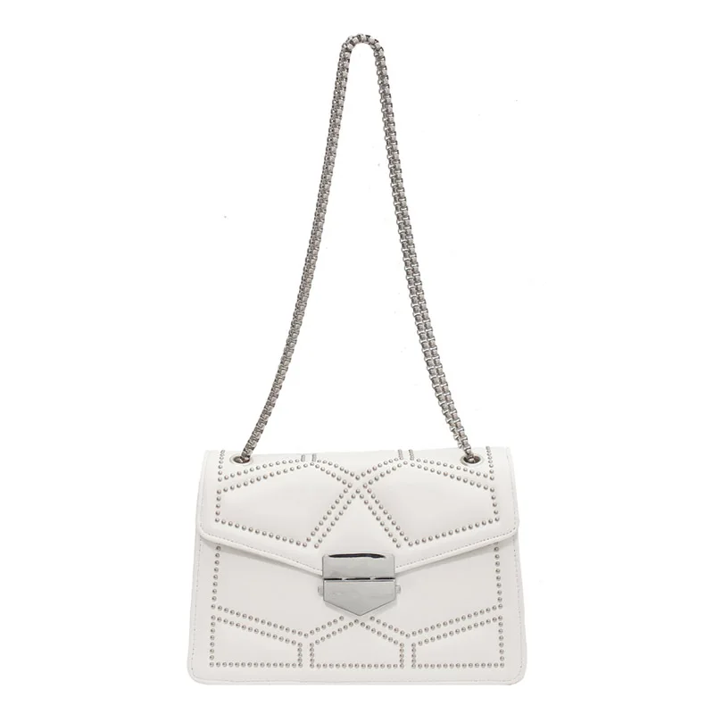 Rivet Brand Designer Pu Leather Crossbody Bags for Women 2021 Summer Simple Fashion Chain Shoulder Handbags and Purses
Rivet Brand Designer Pu Leather Crossbody Bags for Women 2021 Summer Simple Fashion Chain Shoulder Handbags and Purses