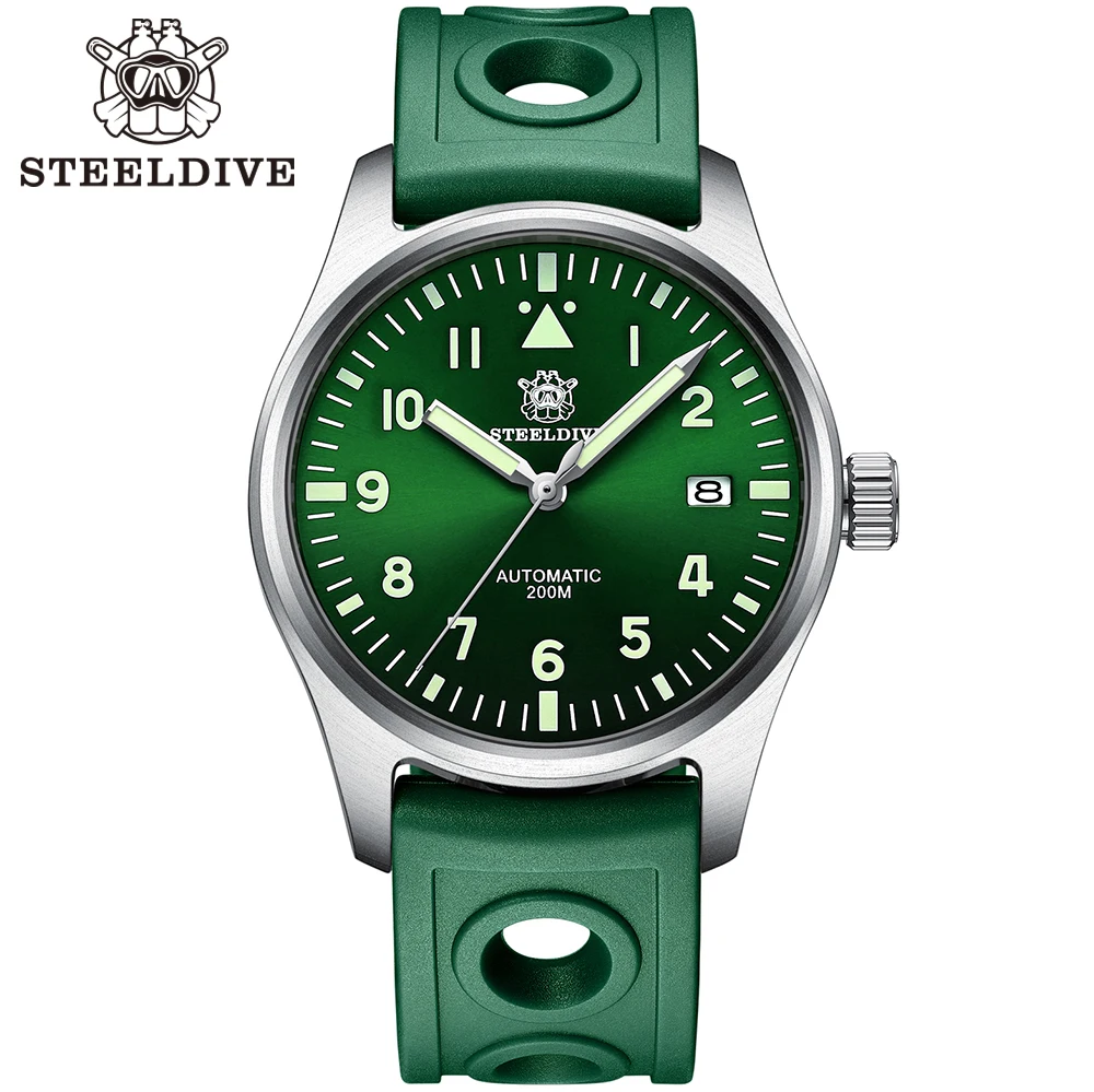 Часы STEELDIVE Pilot, автоматические механические часы для дайвинга C3, светящиеся часы, сапфировое стекло, часы для дайвинга NH35 SD1940, 200 м
Часы STEELDIVE Pilot, автоматические механические часы для дайвинга C3, светящиеся часы, сапфировое стекло, часы для дайвинга NH35 SD1940, 200 м