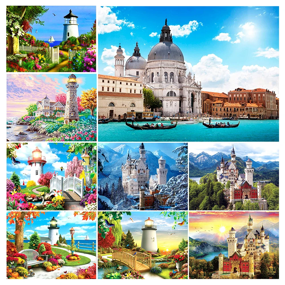 5D DIY Diamond Painting Landscape Castle Full Square Rhinestone Embroidery Cross Stitch Kit Mosaic Picture Home Decoration Gift
5D DIY Diamond Painting Landscape Castle Full Square Rhinestone Embroidery Cross Stitch Kit Mosaic Picture Home Decoration Gift