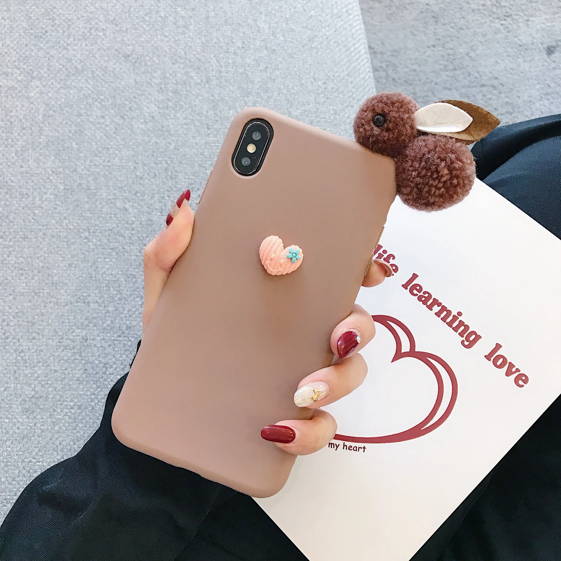 3D мультяшный Карманный чехол с кошкой для iPhone XC XS 11 Pro Max 8 Plus 7 6 6S 5C 5S SE 4 4S средний