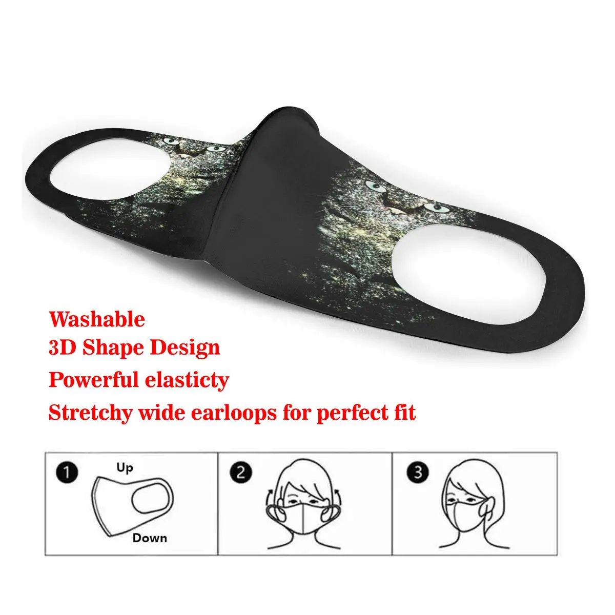 Dust Mask Glow In The Dark Star & Moon Cats Cat Mouth Face Cover Respirator for Adult Kid Washable Reusable Anti Pollution
Dust Mask Glow In The Dark Star & Moon Cats Cat Mouth Face Cover Respirator for Adult Kid Washable Reusable Anti Pollution