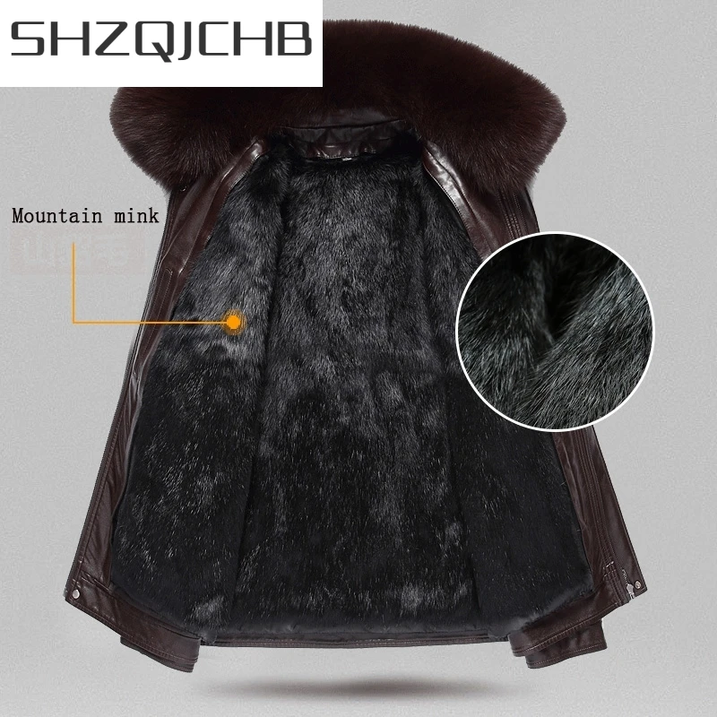 JCHB 2021 Winter Leather Jacket Men Real Mink Fur Coat Mens Genuine Sheepskin Leather Jacket Fox Rabbit Fur Collar Plus Size 606
JCHB 2021 Winter Leather Jacket Men Real Mink Fur Coat Mens Genuine Sheepskin Leather Jacket Fox Rabbit Fur Collar Plus Size 606