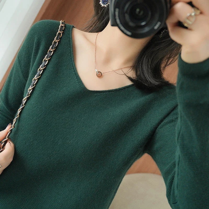 Woman Sweaters Autumn Winter Sweater Women's Loose Plus Size Top Long Sleeve V-neck Pullover Sweater
Woman Sweaters Autumn Winter Sweater Women's Loose Plus Size Top Long Sleeve V-neck Pullover Sweater
