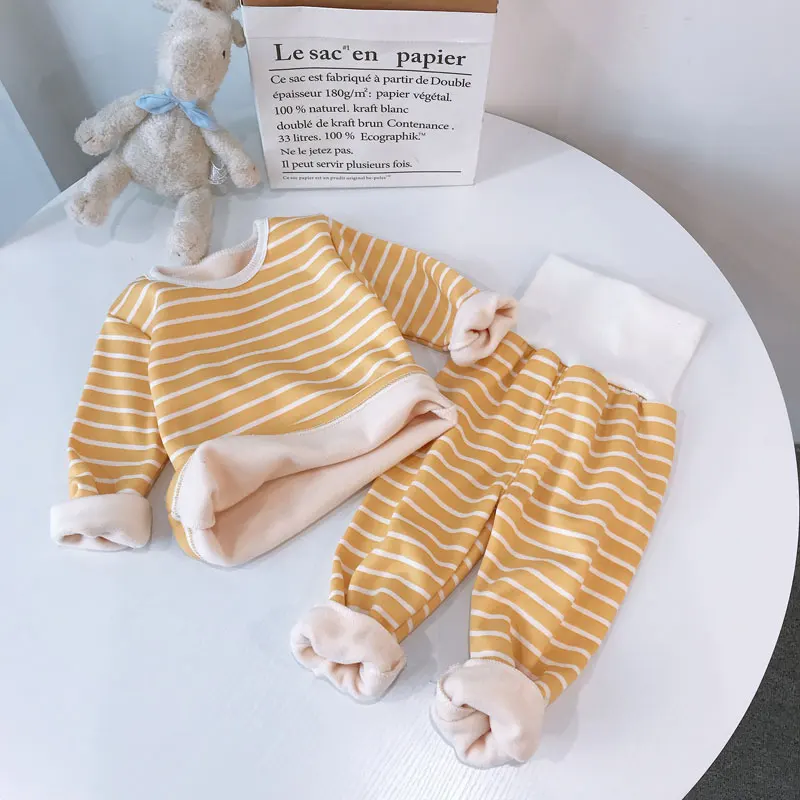 Winter Warm Pajamas for Teen Girls Striped Kids Clothes Boys Pajamas Long Sleeve Sleepwear+Pants Children Clothing 1-4 Years
Winter Warm Pajamas for Teen Girls Striped Kids Clothes Boys Pajamas Long Sleeve Sleepwear+Pants Children Clothing 1-4 Years