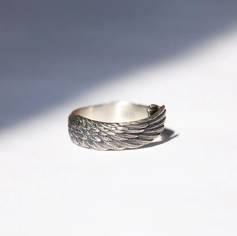 925 Sterling Silver Vintage Thai Silver Angel Wing Feather Wing Ring Event Party Gift Jewelry Ring Wholesale
925 Sterling Silver Vintage Thai Silver Angel Wing Feather Wing Ring Event Party Gift Jewelry Ring Wholesale
