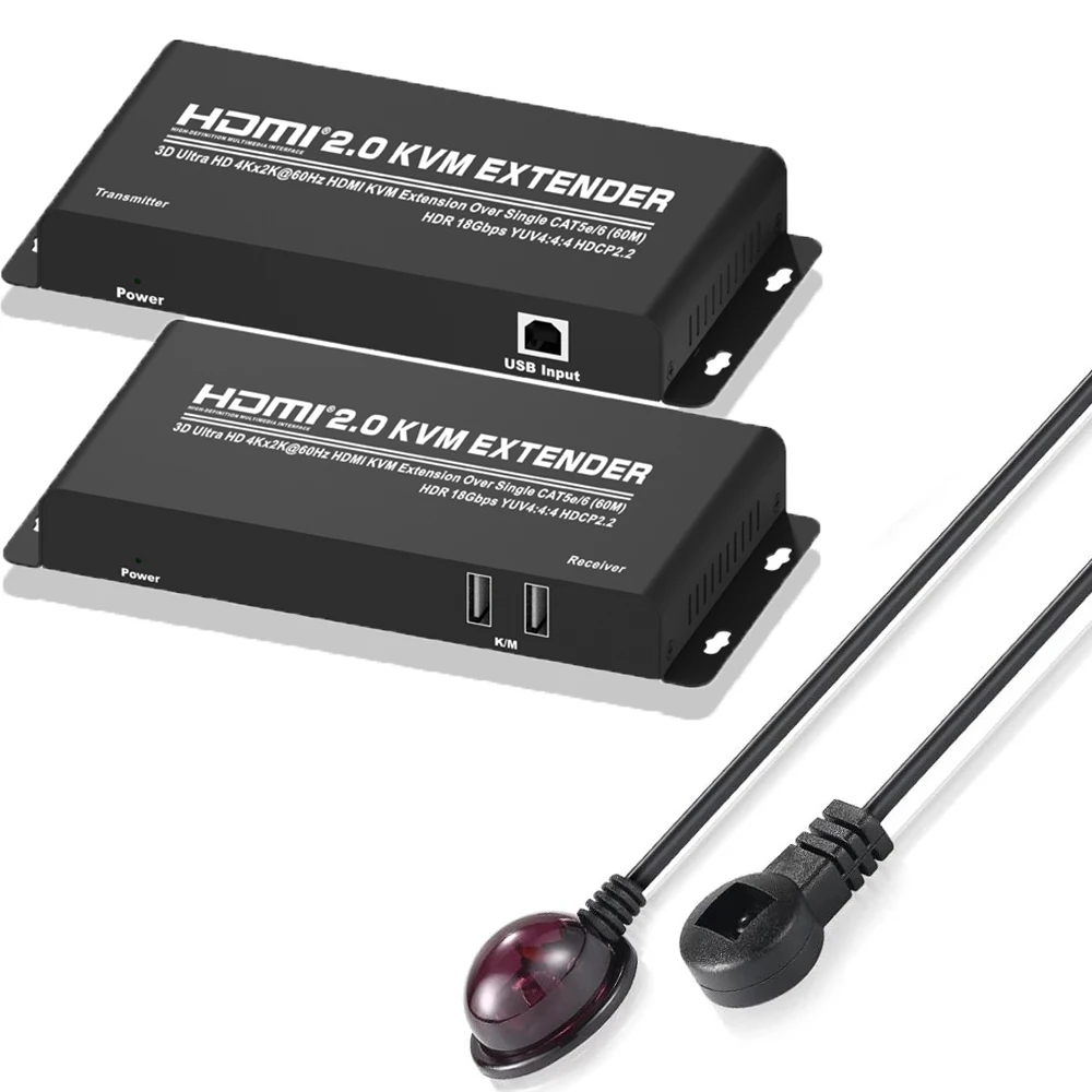 4K @ 60 Гц HDMI 2,0 квм удлинитель 60 м более одного кабеля Cat5e Cat6 Rj45 USB Мышь Клавиатура удлинитель аудио экстрактор с ИК HD петлей
4K @ 60 Гц HDMI 2,0 квм удлинитель 60 м более одного кабеля Cat5e Cat6 Rj45 USB Мышь Клавиатура удлинитель аудио экстрактор с ИК HD петлей