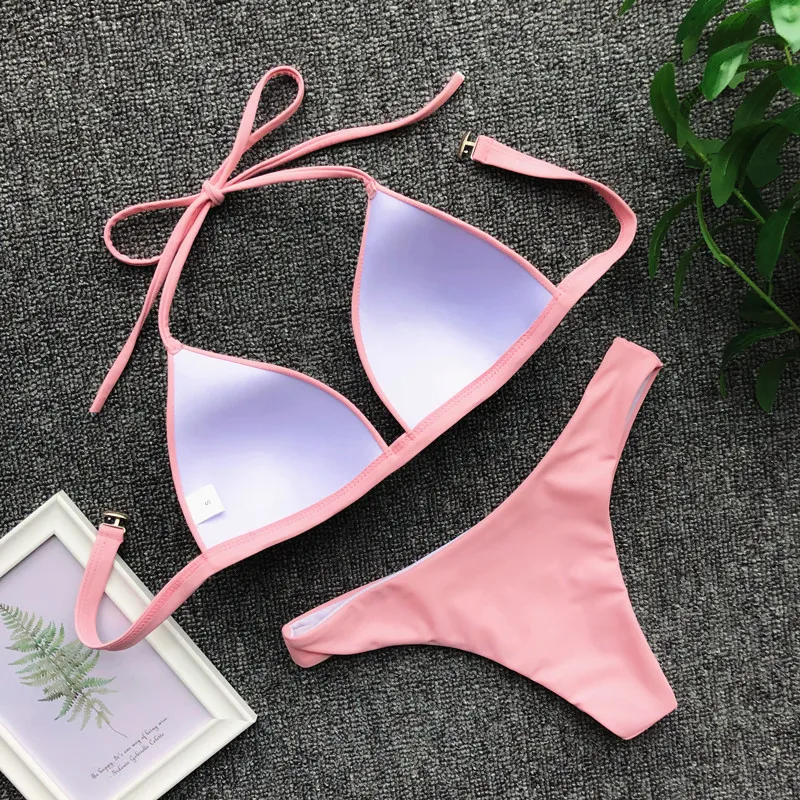 White Push Solid Up Bikini Swimwear Women Swimsuit Thong Bikini Set Brazilian Halter Swimming Wear or Bathing Suit Biquini
White Push Solid Up Bikini Swimwear Women Swimsuit Thong Bikini Set Brazilian Halter Swimming Wear or Bathing Suit Biquini
