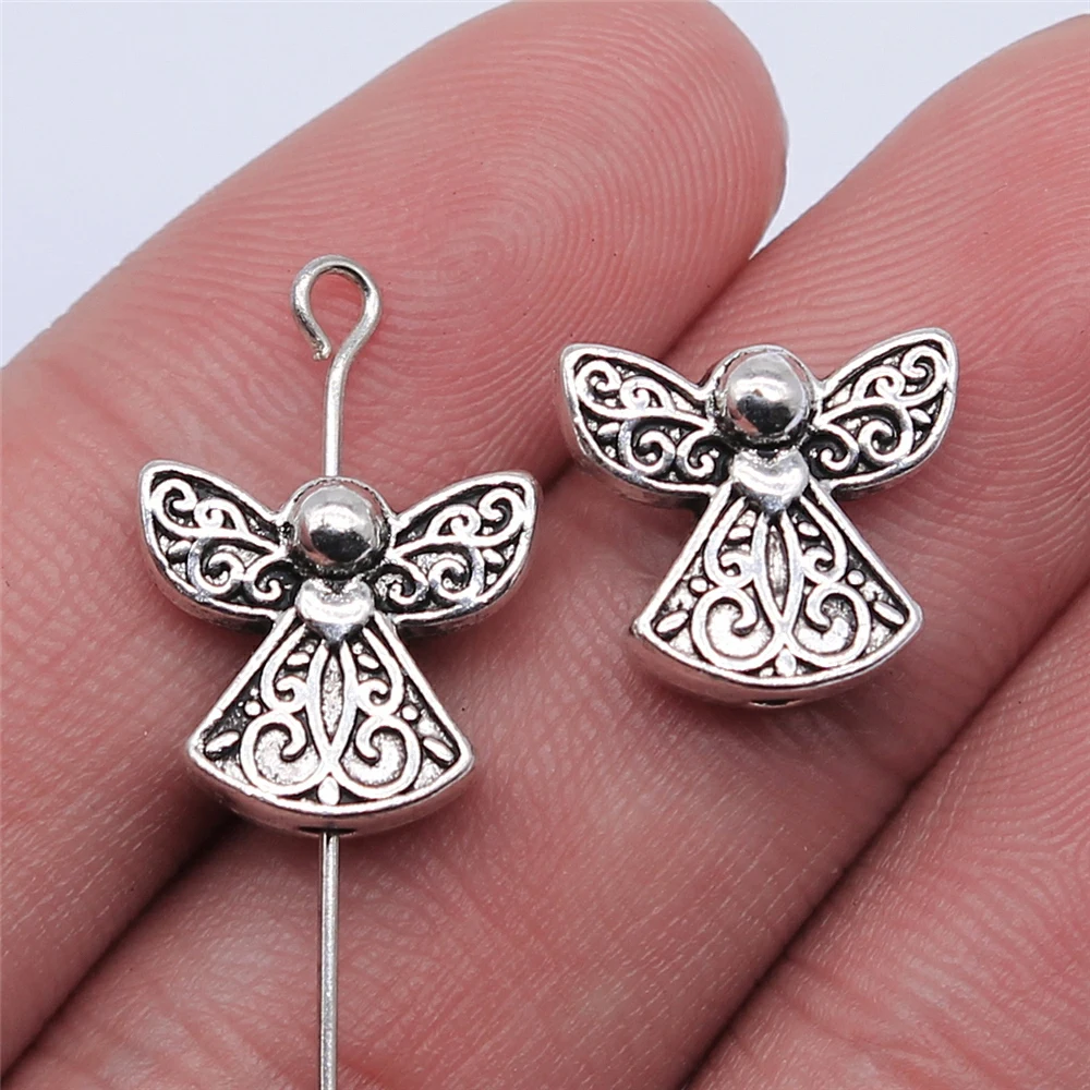 10pcs 13x12mm Antique Silver Color Angel Small Hole Beads For Jewelry Making DIY Jewelry Findings
10pcs 13x12mm Antique Silver Color Angel Small Hole Beads For Jewelry Making DIY Jewelry Findings