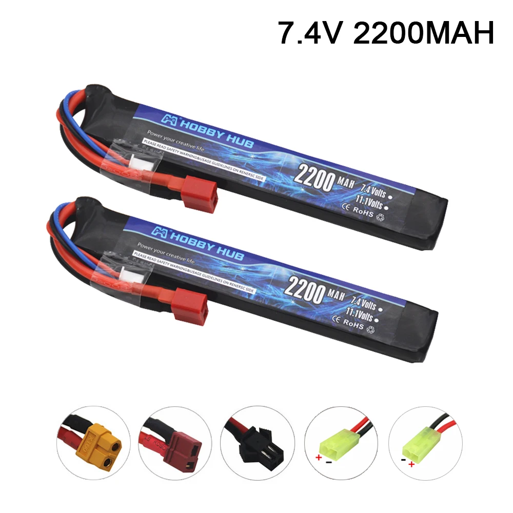 2PCS 7.4V 2200mAh Lipo Battery for Water Gun 2S 7.4V Battery for AKKU Mini Airsoft BB Air Pistol Toys Parts
2PCS 7.4V 2200mAh Lipo Battery for Water Gun 2S 7.4V Battery for AKKU Mini Airsoft BB Air Pistol Toys Parts