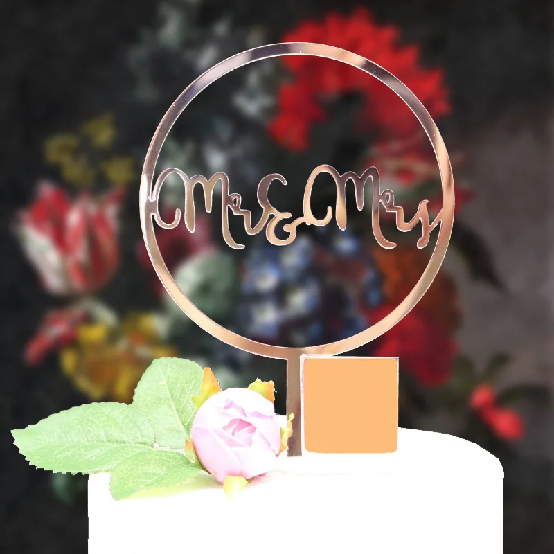 Mr&Mrs Wedding Cake Topper Rose Gold Circle Acrylic Cake Topper For Wedding Party Cake Decorations High Quality Mirror Acrylic
Mr&Mrs Wedding Cake Topper Rose Gold Circle Acrylic Cake Topper For Wedding Party Cake Decorations High Quality Mirror Acrylic