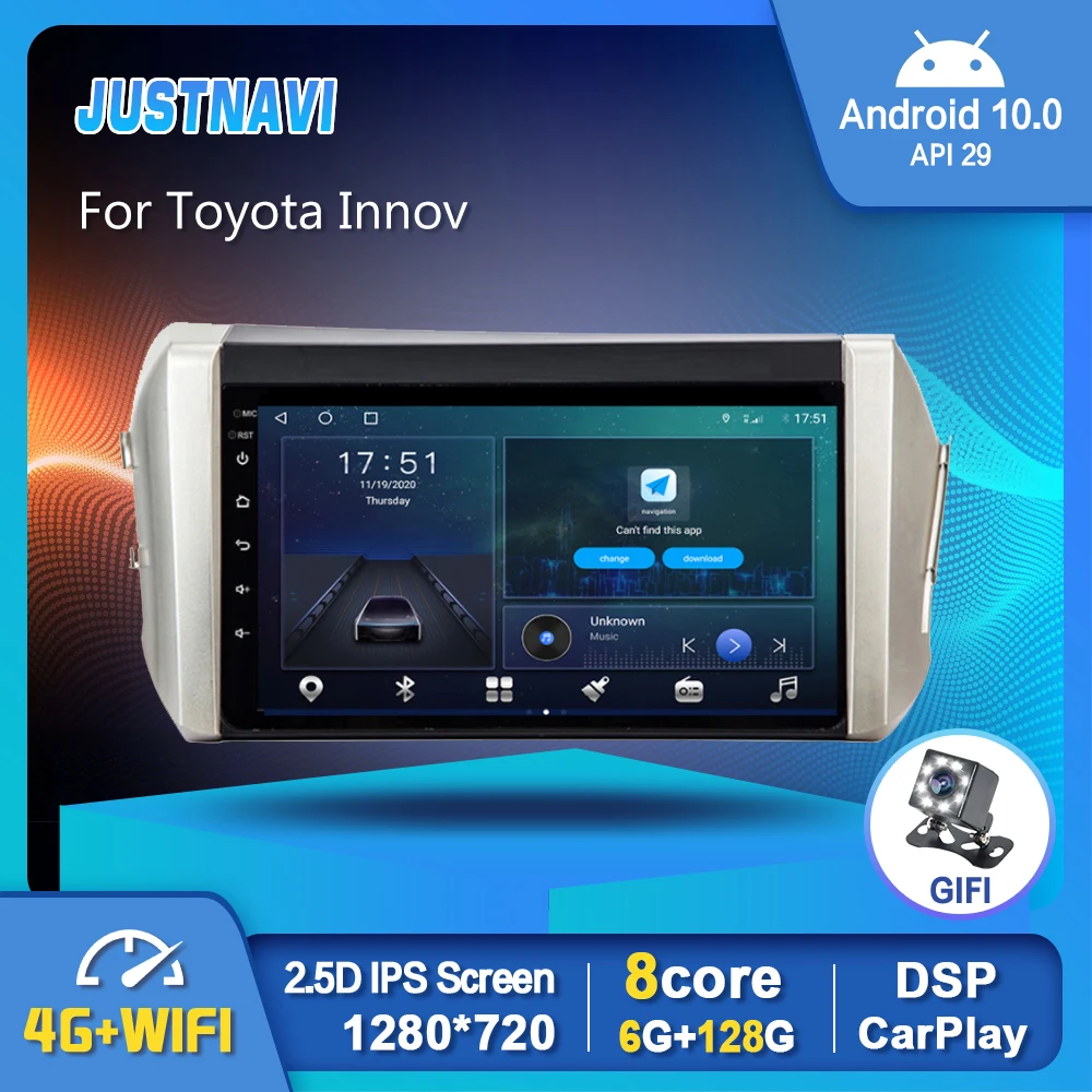 JUSTNAVI Android10.0 Car Radio For Toyota Innova 2015 2016 2017 Multimedia Video Player Stereo FM OBD Carplay 6G 128G No DVD
JUSTNAVI Android10.0 Car Radio For Toyota Innova 2015 2016 2017 Multimedia Video Player Stereo FM OBD Carplay 6G 128G No DVD