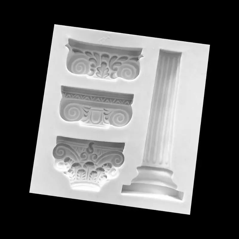 В европейском стиле ретро-римская колонна узоры силикагель сахара формы для