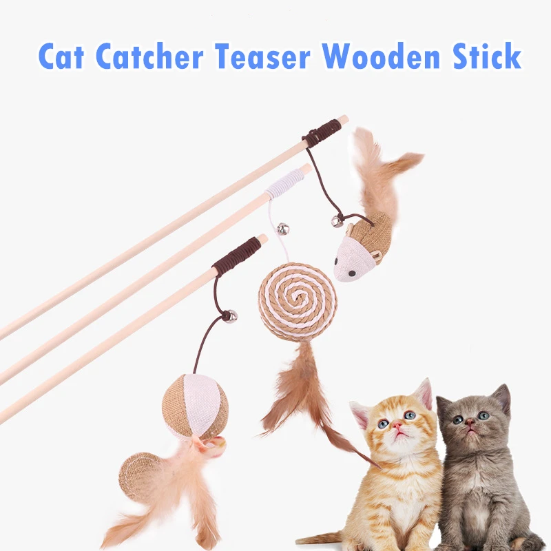 7PCS Pet Cat Teaser Toy Cartoon Feather Wood Rod Linen Wand Cat Interactive Toy With Mini Bell Cat Catcher Teaser Wooden Stick
7PCS Pet Cat Teaser Toy Cartoon Feather Wood Rod Linen Wand Cat Interactive Toy With Mini Bell Cat Catcher Teaser Wooden Stick