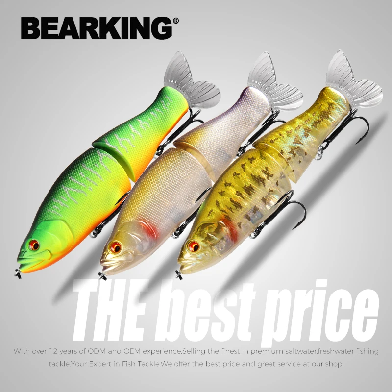 BEARKING 3pcs per set Best price Fishing Lures 135mm 1oz Jointed minnow Wobblers ABS Body with Soft Tail SwimBaits soft lure
BEARKING 3pcs per set Best price Fishing Lures 135mm 1oz Jointed minnow Wobblers ABS Body with Soft Tail SwimBaits soft lure
