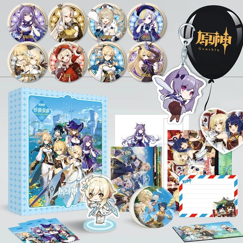 Аниме игра Genshin Impact Lucky Подарочная коробка Paimon Venti Klee постер значок Закладка воздушные шары коллекционная игрушка
Аниме игра Genshin Impact Lucky Подарочная коробка Paimon Venti Klee постер значок Закладка воздушные шары коллекционная игрушка