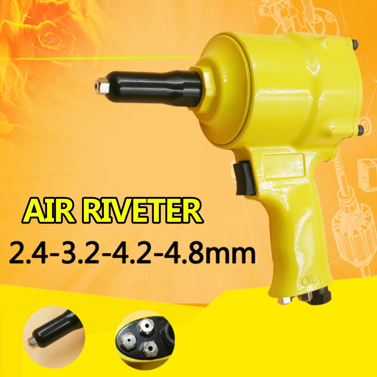 Пневматический клепальный аппарат пневматического типа с бутылкой для ногтей
Пневматический клепальный аппарат пневматического типа с бутылкой для ногтей