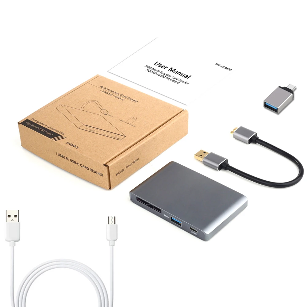 XQD Kaartlezer Adapter USB 3.0 Type-C Interface Draagbare Flash Memory Kaartlezer Geschikt voor Sony G Serie sony M SD Serie
XQD Kaartlezer Adapter USB 3.0 Type-C Interface Draagbare Flash Memory Kaartlezer Geschikt voor Sony G Serie sony M SD Serie