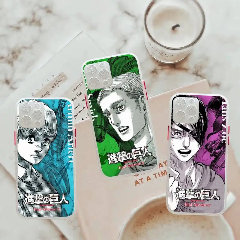 attack on titan Phone Case For iPhone 12 11 Mini Pro XR XS Max 7 8 Plus X Matte transparent White Cover
attack on titan Phone Case For iPhone 12 11 Mini Pro XR XS Max 7 8 Plus X Matte transparent White Cover