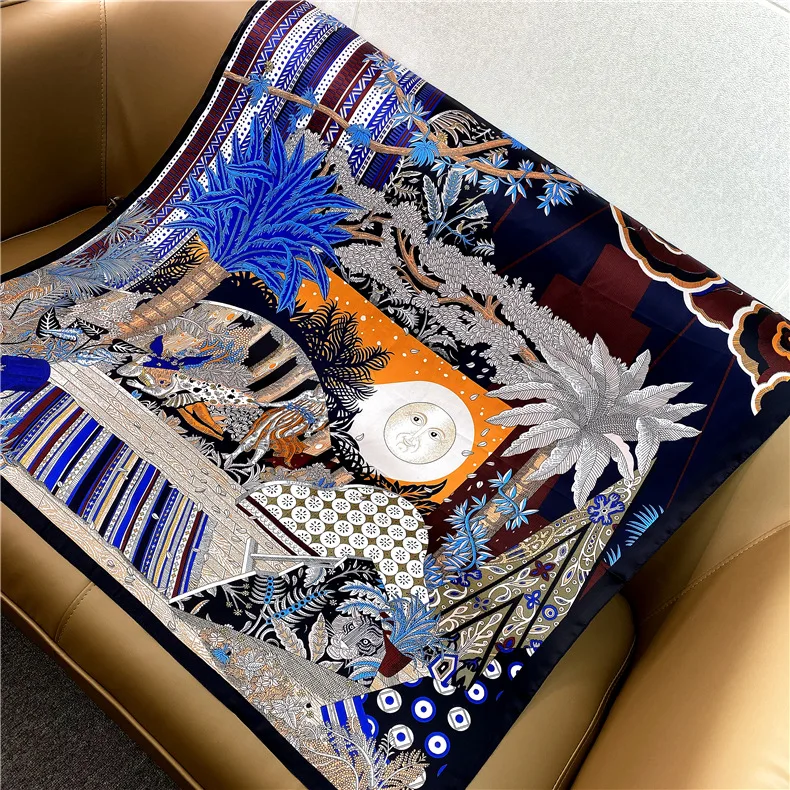 Fashion Square Scarf 2021 New Bamboo Orchid Silk Scarf For Women Hijab Shawl Luxury Brand Foulard Plaid Scarves Wraps For Ladies
Fashion Square Scarf 2021 New Bamboo Orchid Silk Scarf For Women Hijab Shawl Luxury Brand Foulard Plaid Scarves Wraps For Ladies