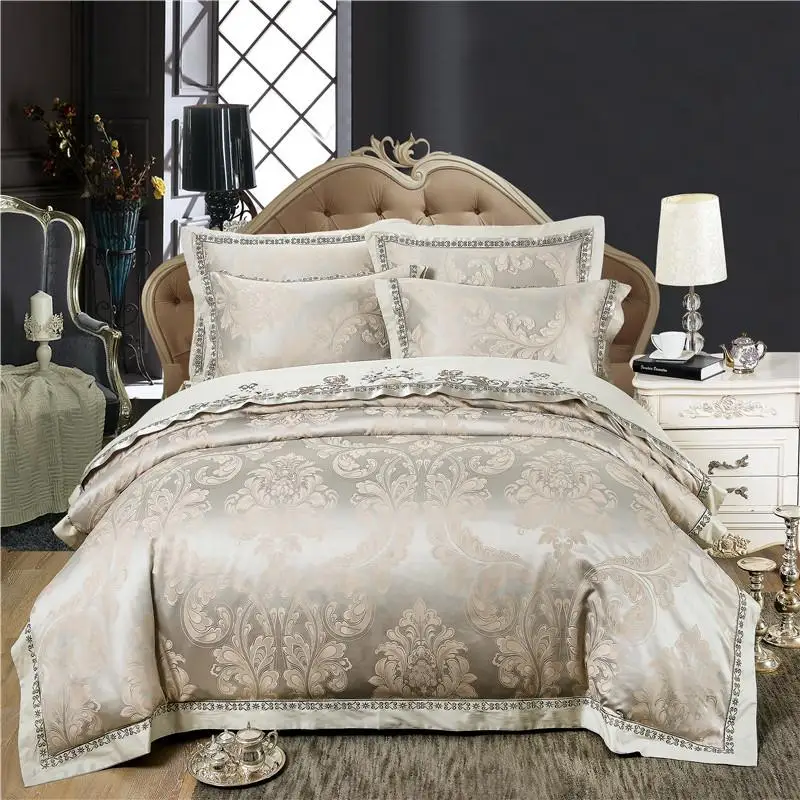 43 bedding set jacquard Satin Silk 100% cotton Bed set Queen King size Bed sheet set Duvet cover Bedclothes soft bedlinens
43 bedding set jacquard Satin Silk 100% cotton Bed set Queen King size Bed sheet set Duvet cover Bedclothes soft bedlinens