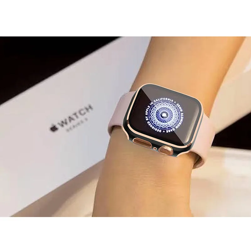 Watch Cover For Apple Watch Series SE 6 5 4 Hard PC with Tempered Class Watch Case Protective Watch Film Cases For Apple Watch
Watch Cover For Apple Watch Series SE 6 5 4 Hard PC with Tempered Class Watch Case Protective Watch Film Cases For Apple Watch