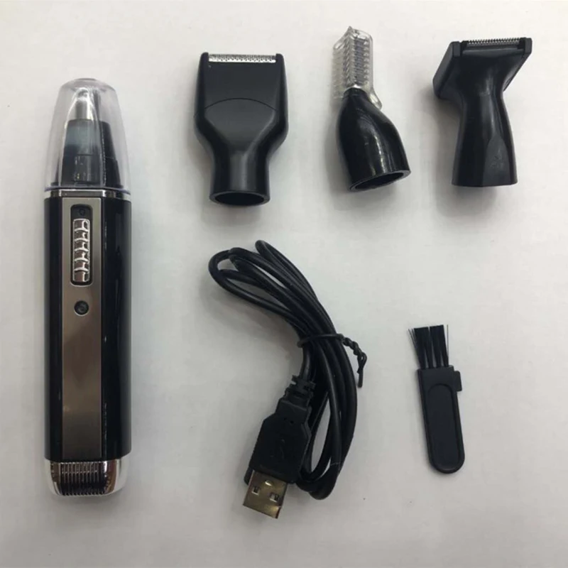 4 в 1 Электрический триммер для носа и ушей USB Перезаряжаемый ушной волос мужчин
