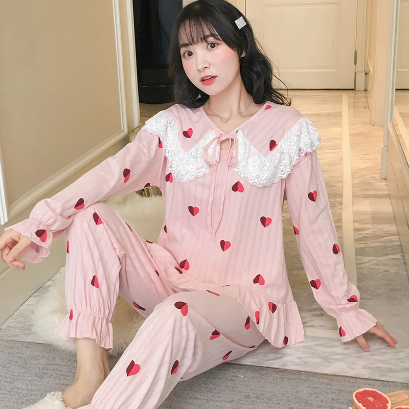 2020 Women Pajamas Sets Cotton Long Sleeve Turn-down Collar with Pocket Pyjama Cute Cartoon Button Pijama Lovely Female Pyjamas
2020 Women Pajamas Sets Cotton Long Sleeve Turn-down Collar with Pocket Pyjama Cute Cartoon Button Pijama Lovely Female Pyjamas