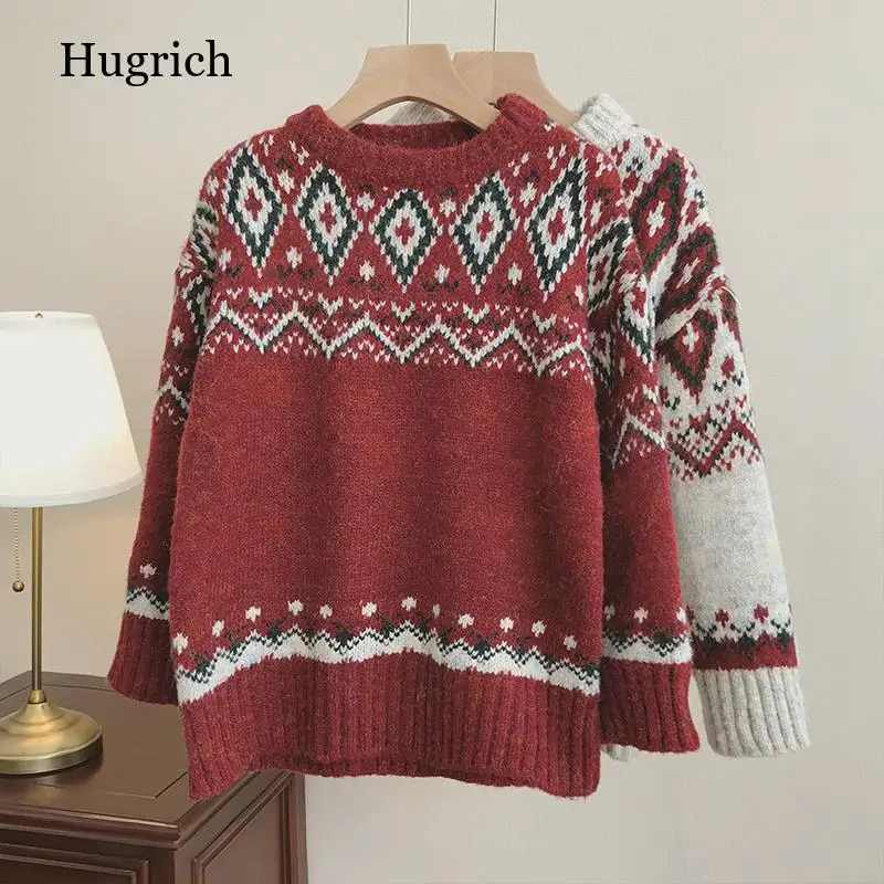 2021 Sweater Women Korean Fashion Thicken Loose Sweater Long Sleeve Top Winter Women's Knitwear 
2021 Sweater Women Korean Fashion Thicken Loose Sweater Long Sleeve Top Winter Women's Knitwear