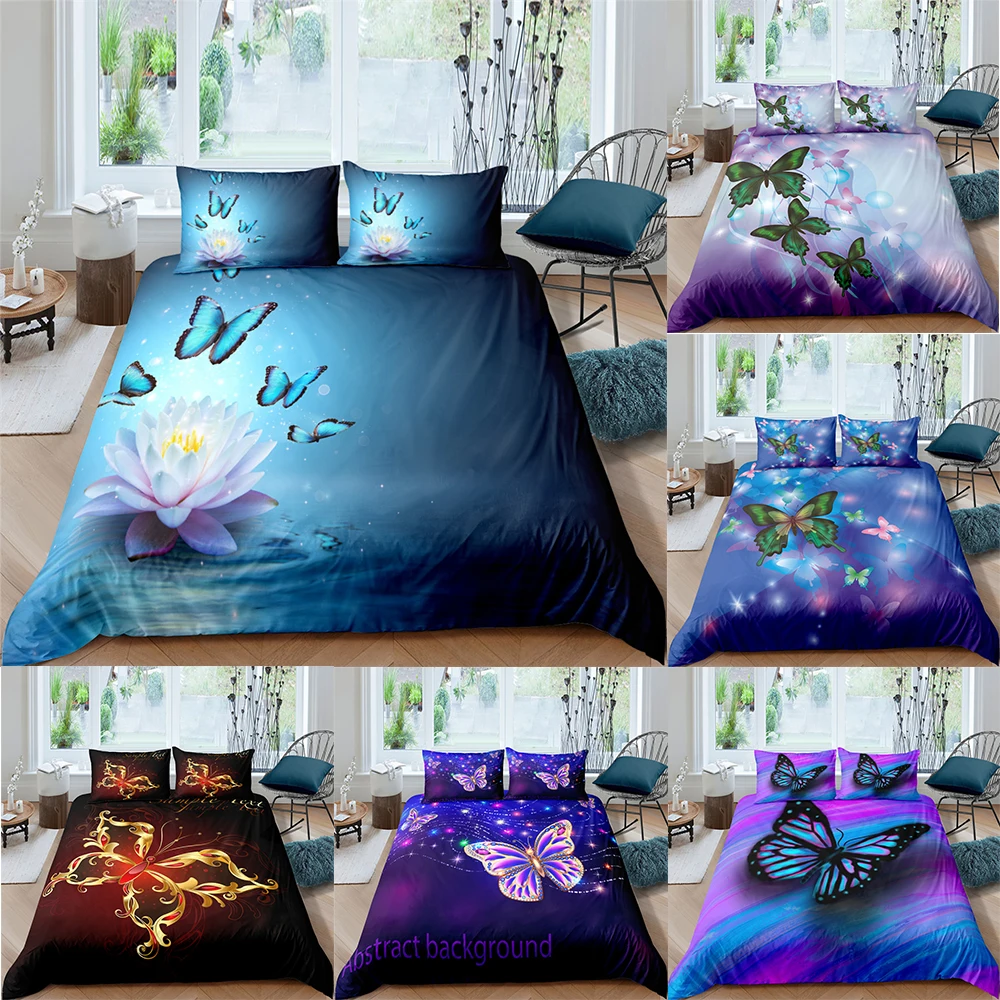 3D Printed Duvet Cover Set Butterfly Animals Queen King Full Single Double Size Home Textile Bedding Set
3D Printed Duvet Cover Set Butterfly Animals Queen King Full Single Double Size Home Textile Bedding Set