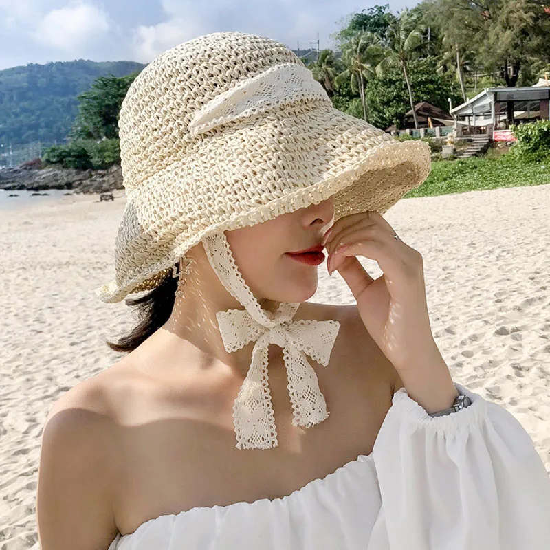 Hat Female Summer Handmade Woven Straw Hat Big Brim Sun Protection Fisherman Hat Lace Strap Sunshade Outdoor Hat For Women
Hat Female Summer Handmade Woven Straw Hat Big Brim Sun Protection Fisherman Hat Lace Strap Sunshade Outdoor Hat For Women