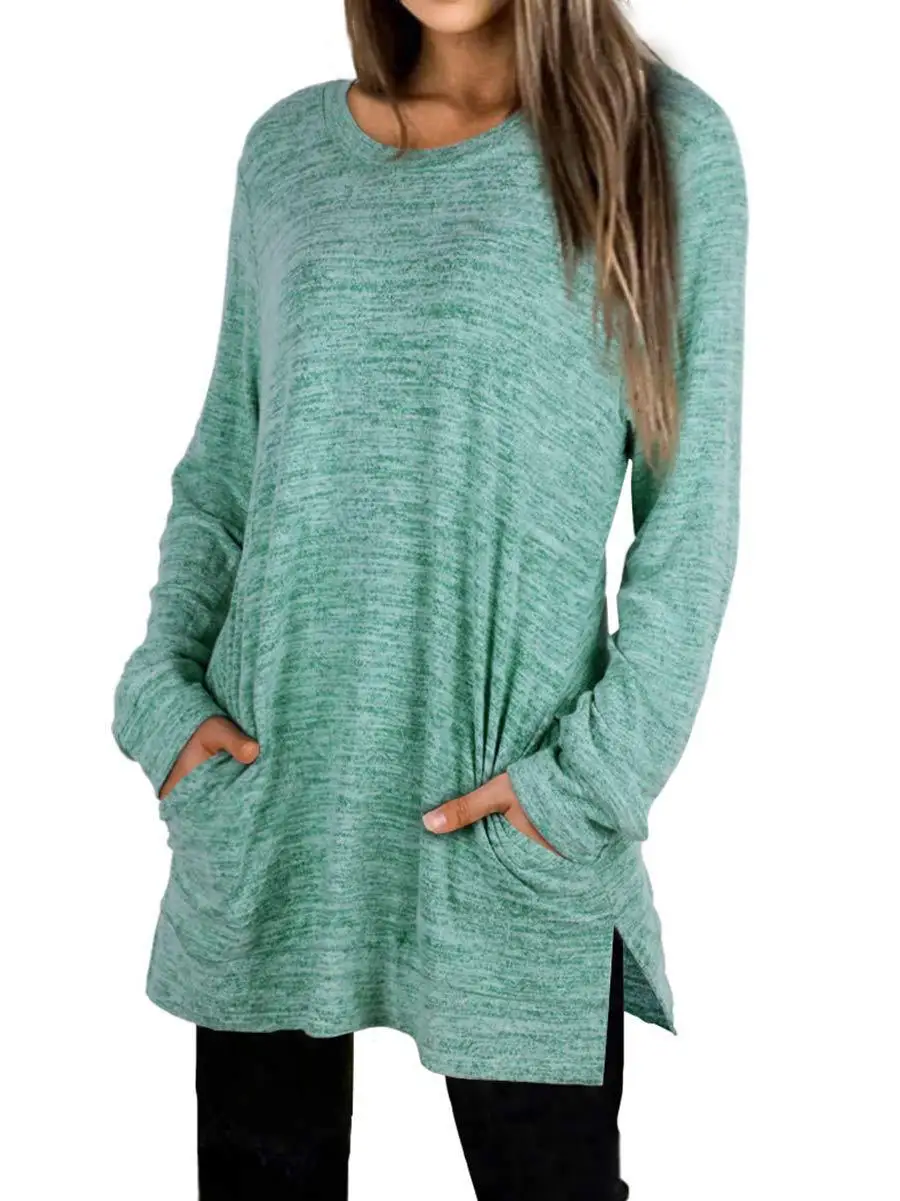 Autumn Winter Clothing Fashion Women's T-shirt Casual Cotton Blends Tops Loose Pocket Long Sleeve T Shirts Women Camisas Mujer
Autumn Winter Clothing Fashion Women's T-shirt Casual Cotton Blends Tops Loose Pocket Long Sleeve T Shirts Women Camisas Mujer