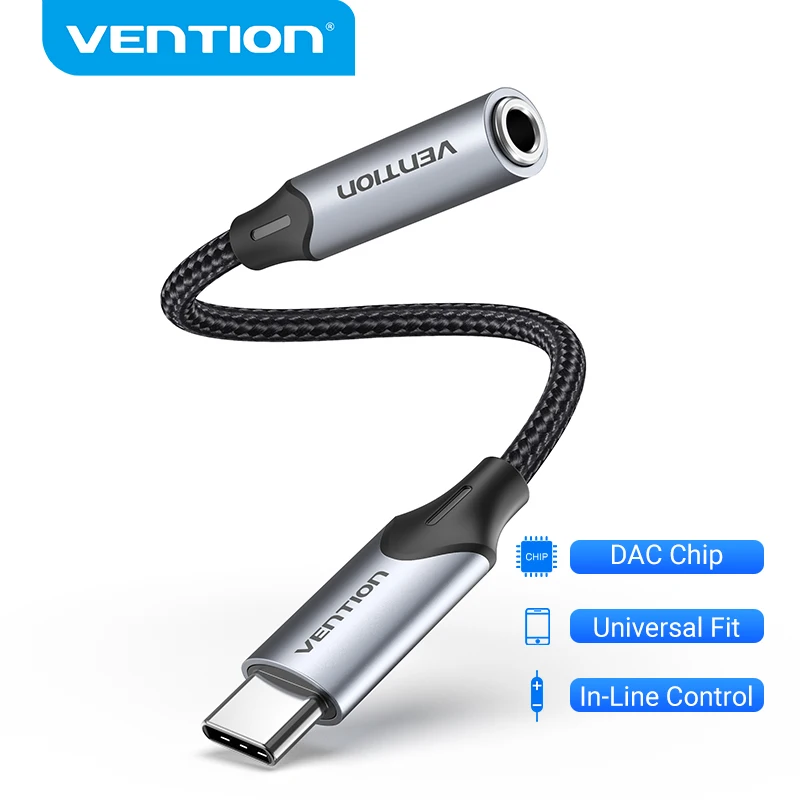 Vention USB C to 3.5mm Jack Earphone Type C to 3.5 Headphone AUX Adapter Audio Cable for Samsung Note 10 Macbook IPad Pro
Vention USB C to 3.5mm Jack Earphone Type C to 3.5 Headphone AUX Adapter Audio Cable for Samsung Note 10 Macbook IPad Pro