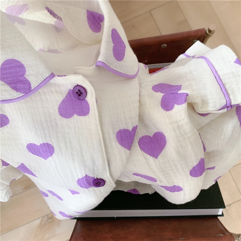 sweet gauze cotton pajamas women sleepwear 2 piece set girls homewear short sleeve top shorts suit pyjama soft breathable Y772
sweet gauze cotton pajamas women sleepwear 2 piece set girls homewear short sleeve top shorts suit pyjama soft breathable Y772