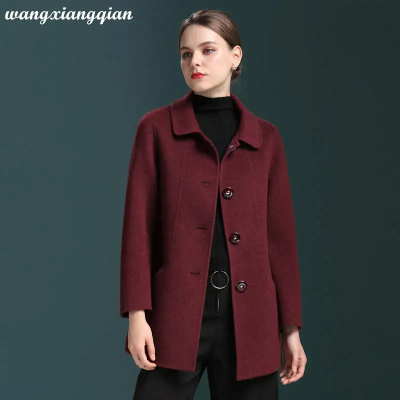 Mom coat female spring autumn double-sided cashmere coat casual women's short fashion double-sided woolen coat female A631
Mom coat female spring autumn double-sided cashmere coat casual women's short fashion double-sided woolen coat female A631